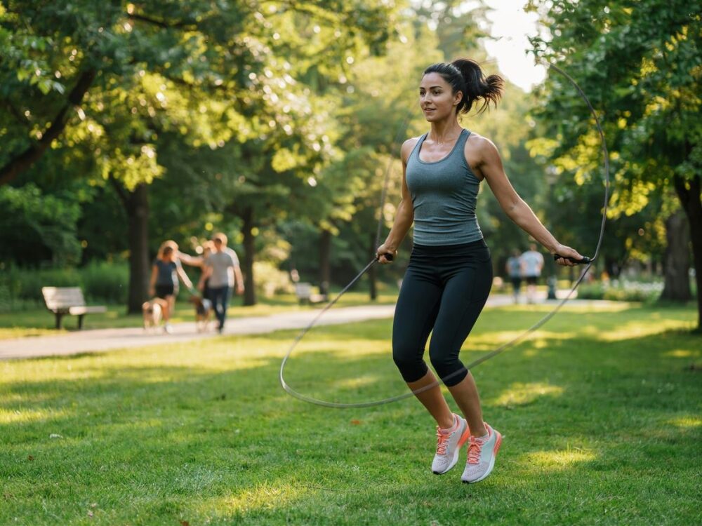 ćwiczenia cardio ze skakanką