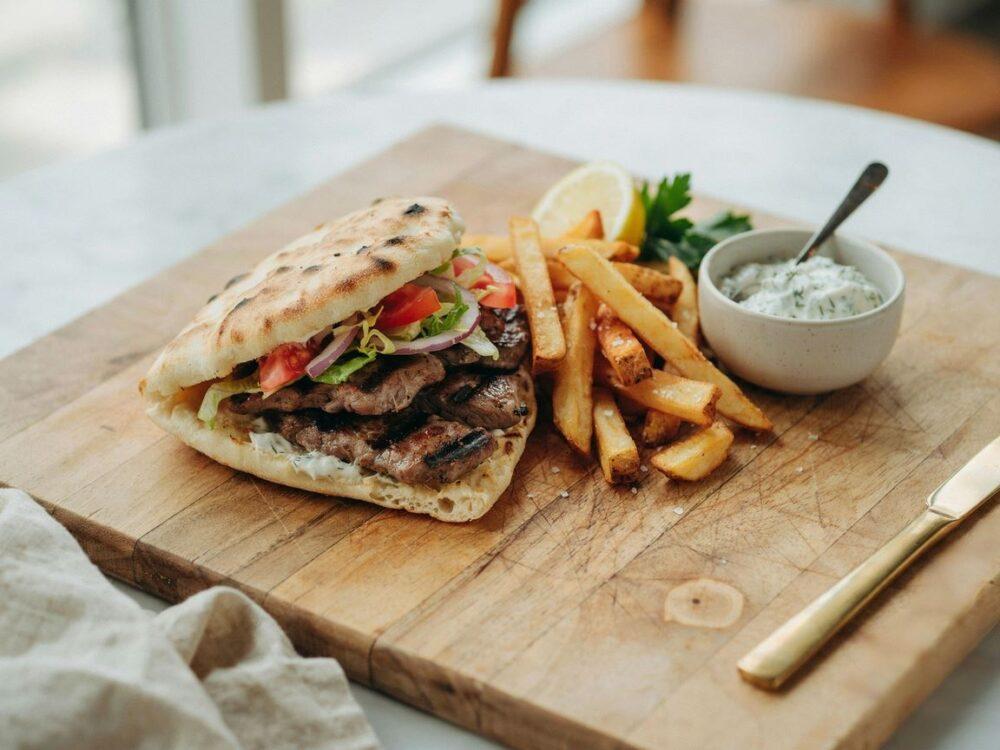 kalorie w kebabie z frytkami